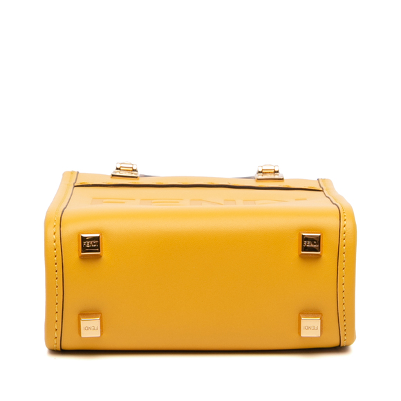 Pre-Loved Fendi Mini Leather Sunshine Shopper Tote - Picture 3 of 11